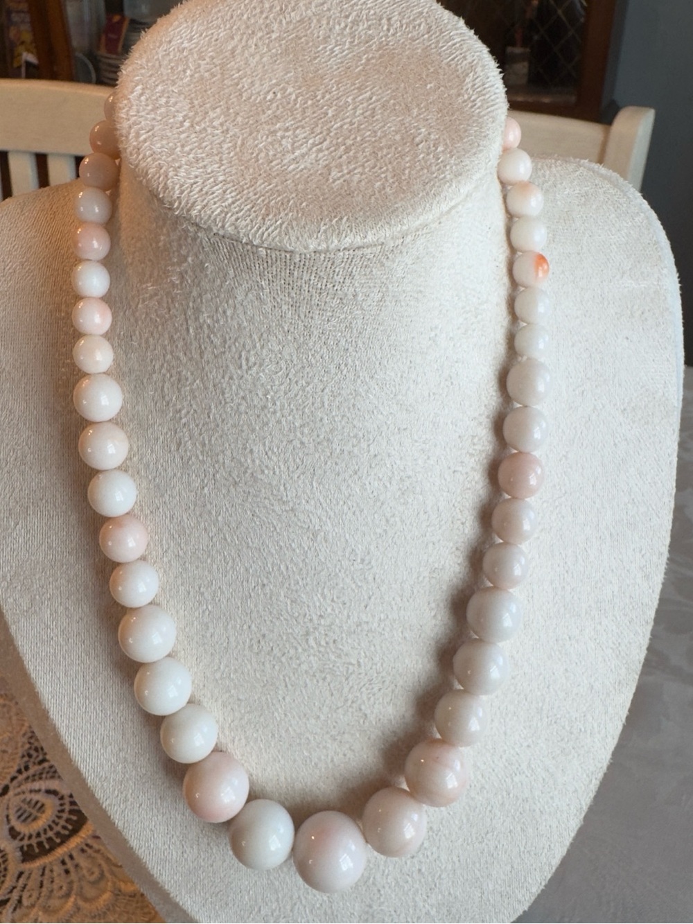 Vintage Imitation Angel Skin Coral Necklace
